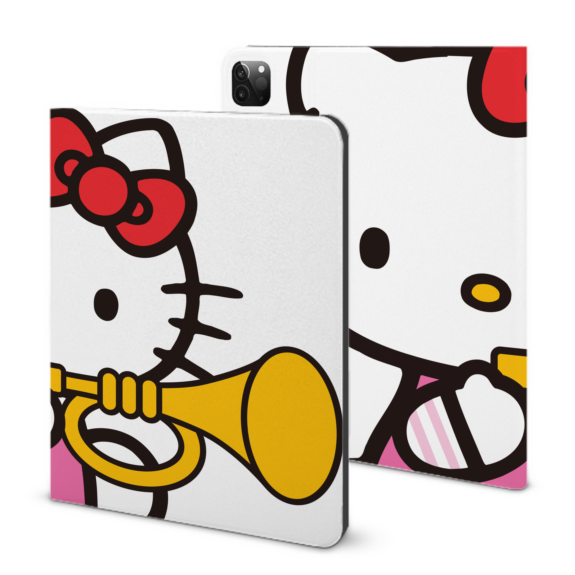 （画像用） Hello Kitty ハローキティ IPadケース ペンホルダー付き ブックスタイルデザイン